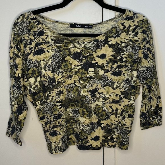 Sportsgirl yellow and green floral top - Size XXS - Picture 1 of 2